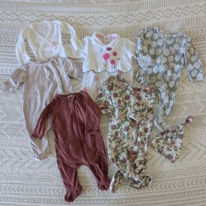 0-3 month Baby Girl sleeper lot